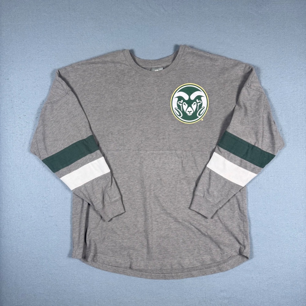 Knights Apparel Colorado State Rams Youth M 8/10 Gray Long Sleeve Spirit Jersey